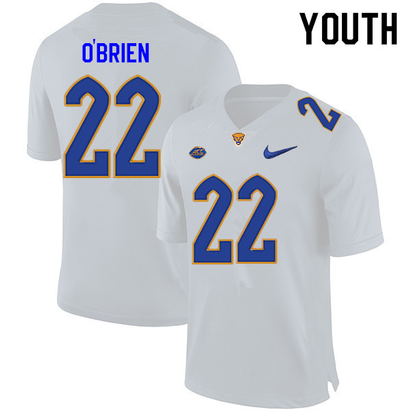 Youth #22 P.J. O'Brien Pitt Panthers College Football Jerseys Sale-White